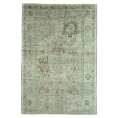 Petit tapis Abadeh en laine bleue, Afghanistan - 94614