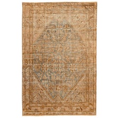 Tapis persan Malayer Small - Laine Bleu Brown Design - 94584