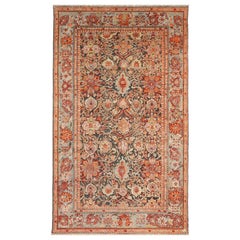 Tapis Abadeh d'Afghanistan - Laine grise rouge motif - 94615