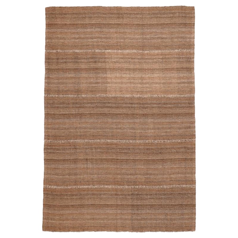 Afghanistan Abadeh Small Rug - Wolle Brown Design - 94633