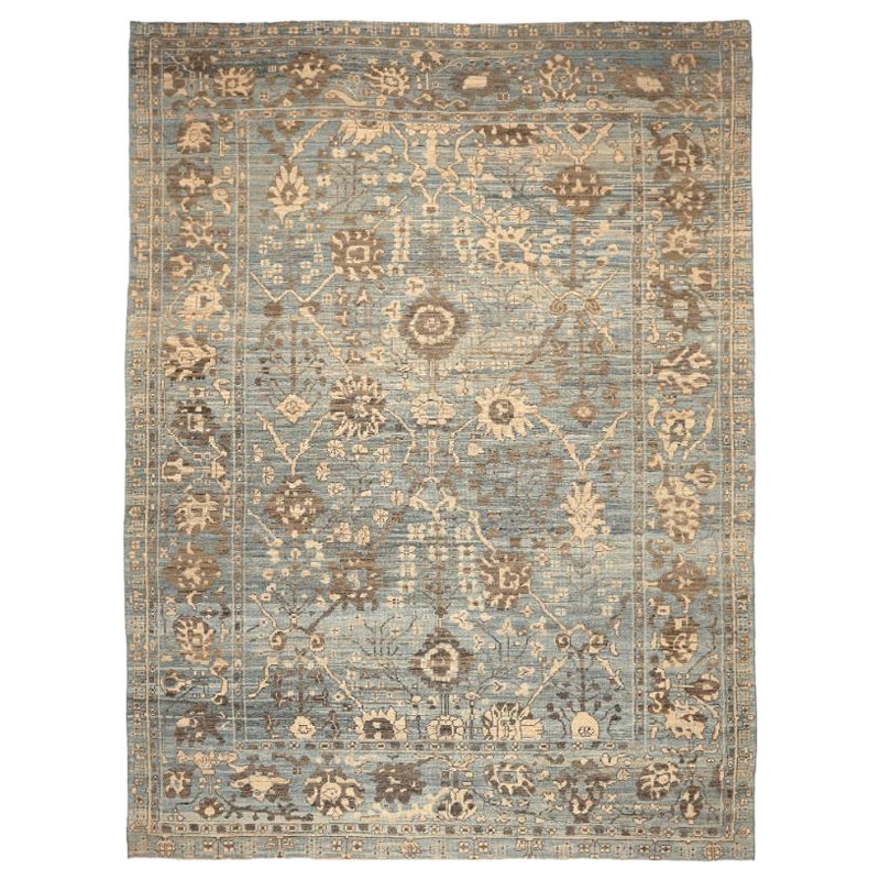 Afghanistan Abadeh Area Rugs - Wolle Blau Braun Grau Elfenbein - 94603