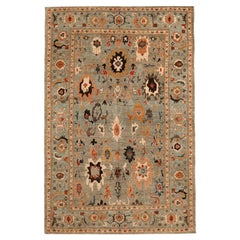 Tappeti Afghanistan Oushak - Lana Blu Arancione - 94607