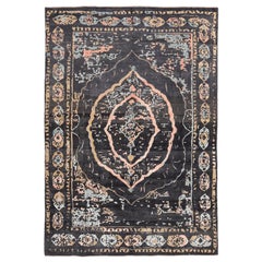 Tappeti Afghanistan Abadeh - Lana Nero Avorio Rosa - 94639