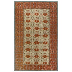Sultanabad Over Size-Teppich aus Wolle in Übergröße in Elfenbeinrot aus Afghanistan - 95535