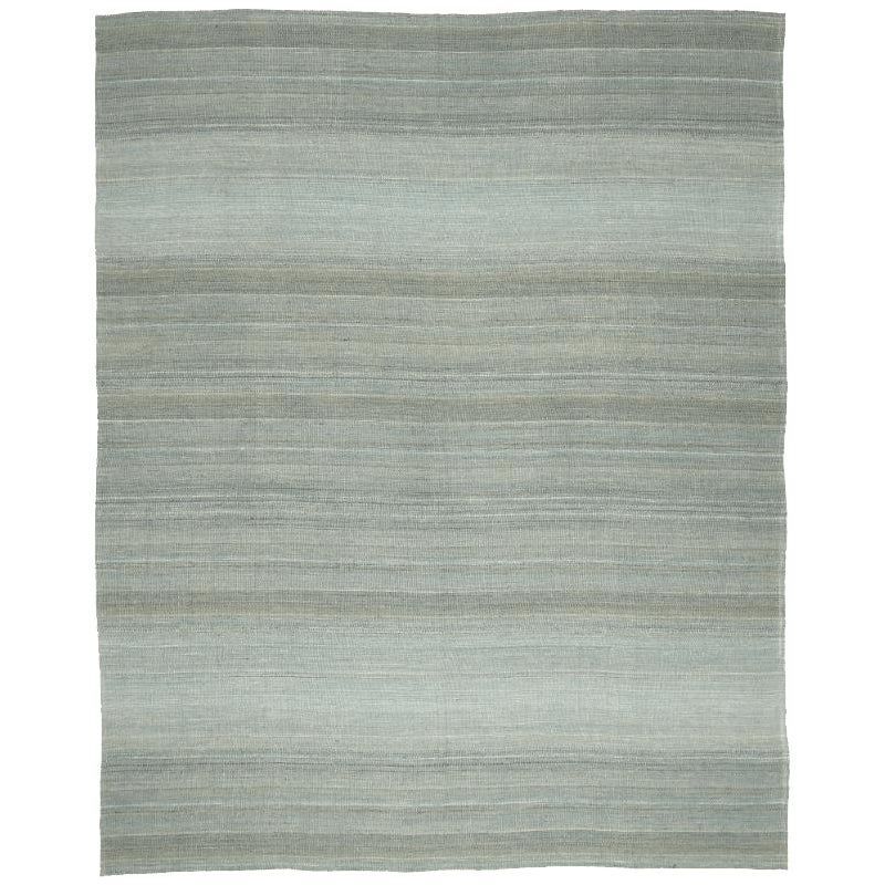 Tapis Kilim d'Afghanistan - Design en laine bleu gris - 94625