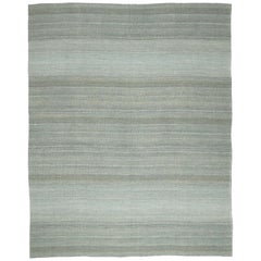 Afghanistan Kilim Area Rugs - Wool Blue Gray Design - 94625