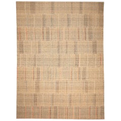 Tappeto Afghanistan Abadeh Over Size - Lana Marrone Avorio Design - 94630