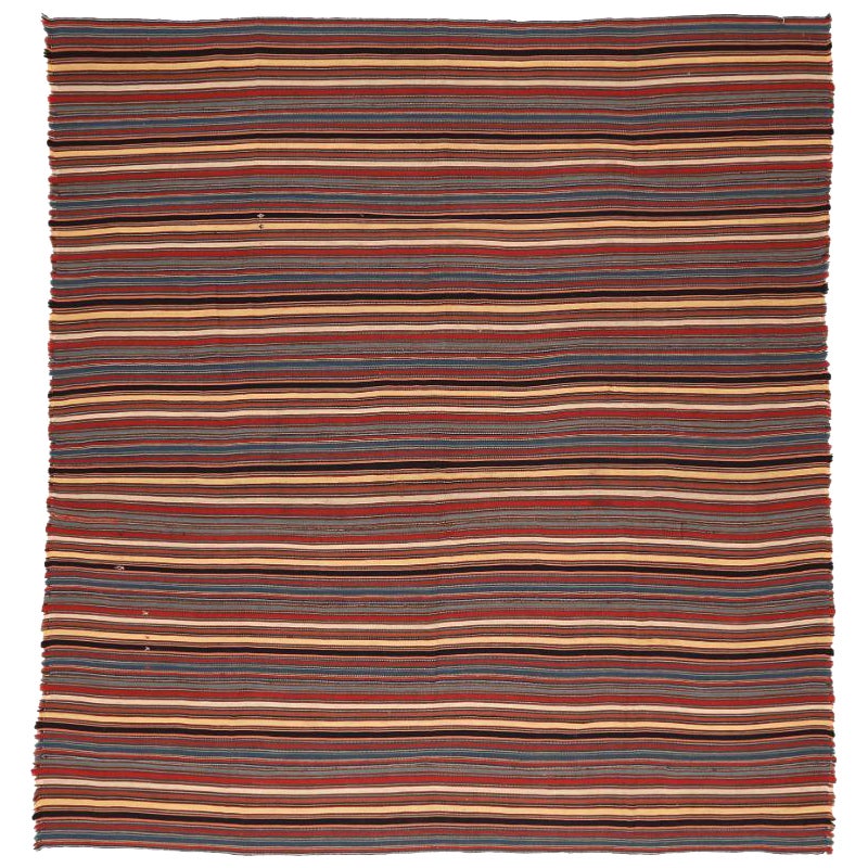 Alfombras Persas Kilim - Lana Azul Rojo Amarillo Diseño - 94651