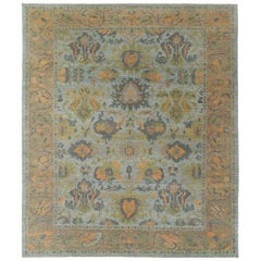 Afghanistan Sultanabad Over Size-Teppich aus Wolle in Blau, Grau, Grün und Grün - 95783