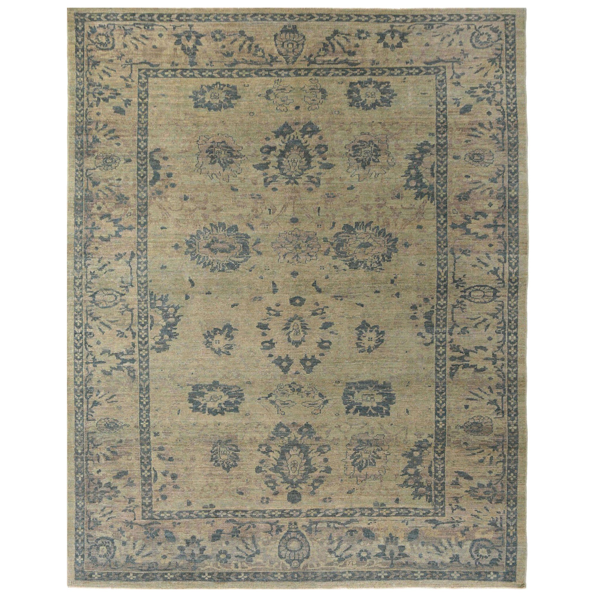 Sultanabad-Teppiche aus Afghanistan - Wolle in Grün mit grünem Design - 95803