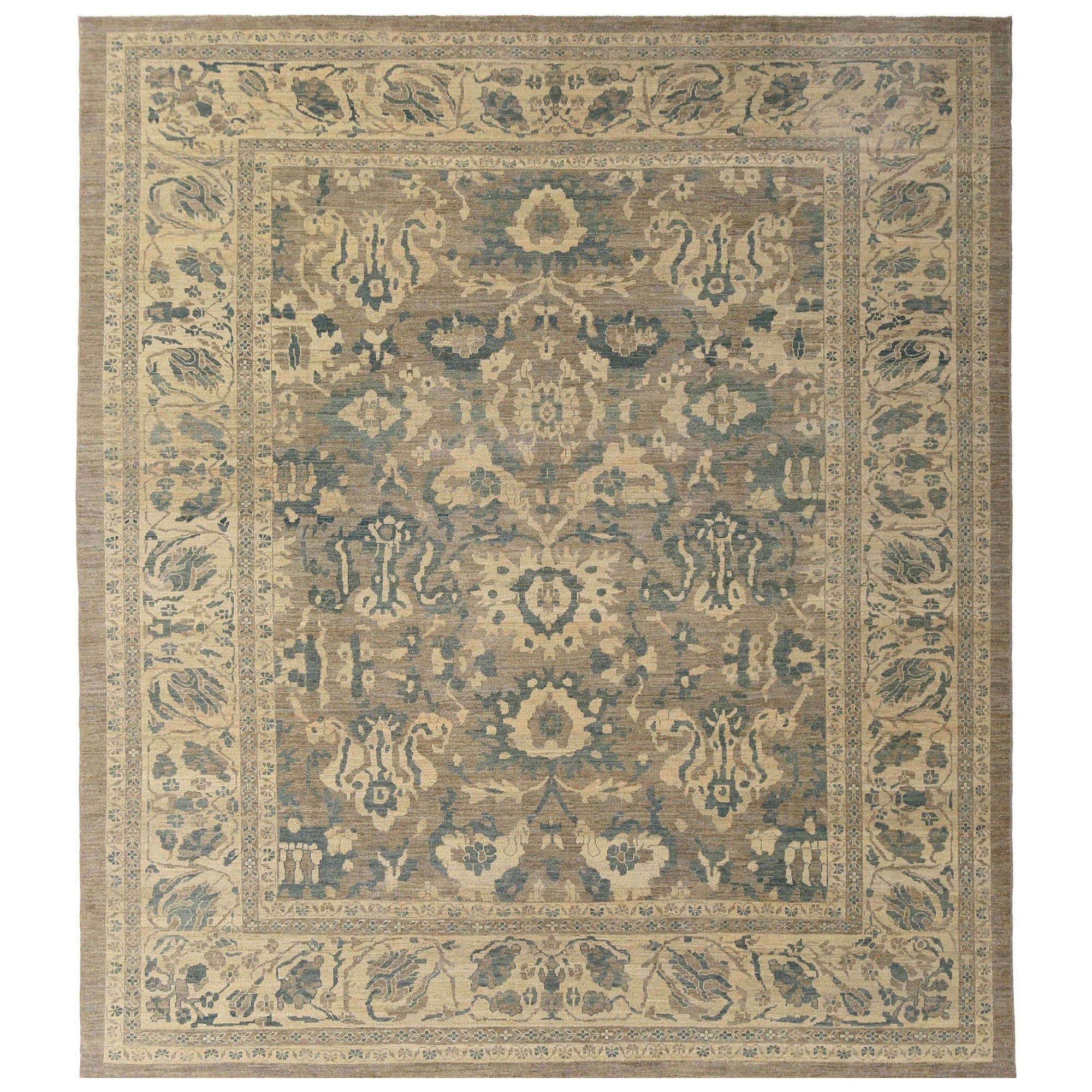 Afghanistan Sultanabad Teppiche - Wolle Braun Elfenbein Design - 95758