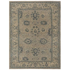 Sultanabad-Teppiche aus Wolle in Elfenbein und Taupe aus Afghanistan, 95762