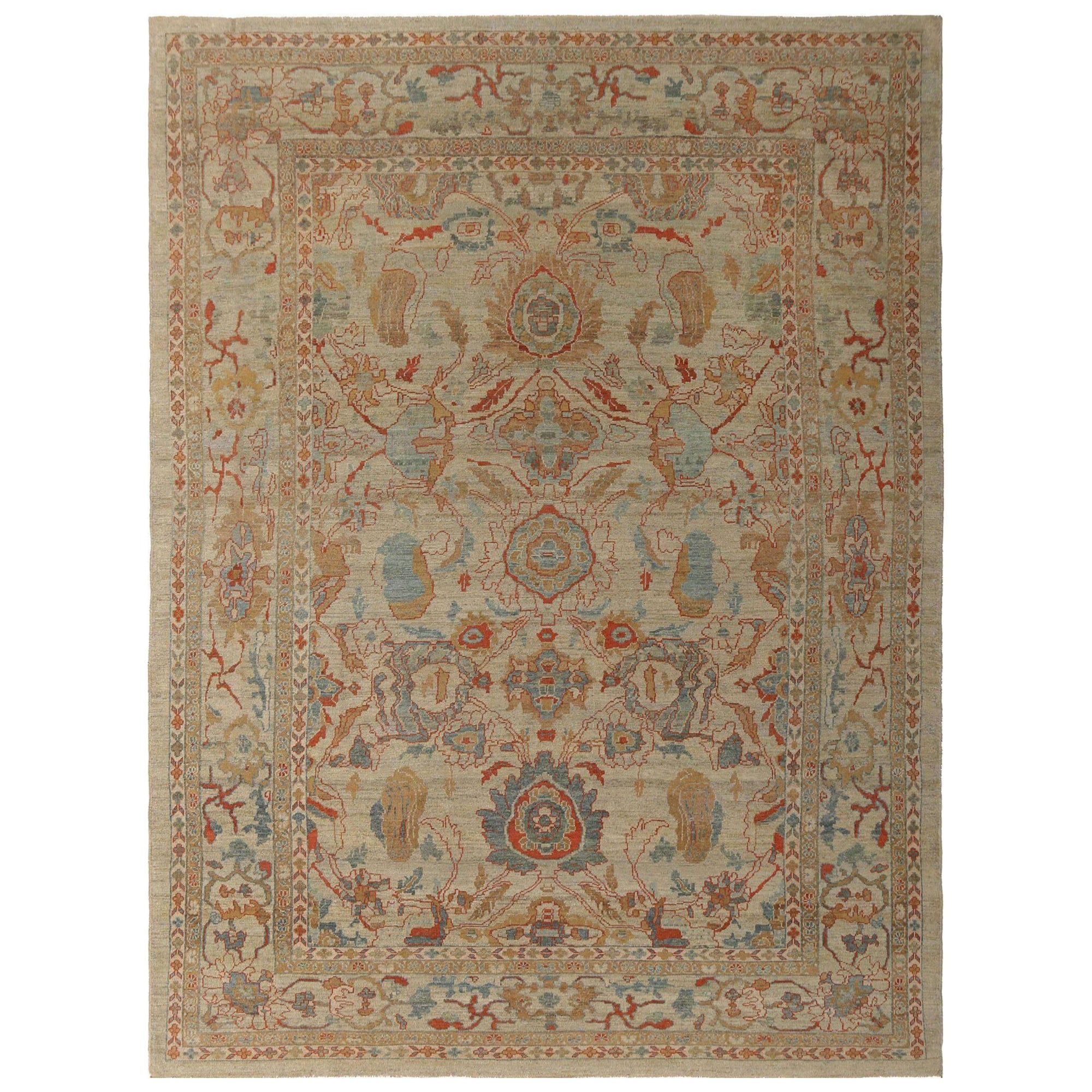 Afghanistan Sultanabad Area Rugs - Wolle Elfenbein Design - 95810