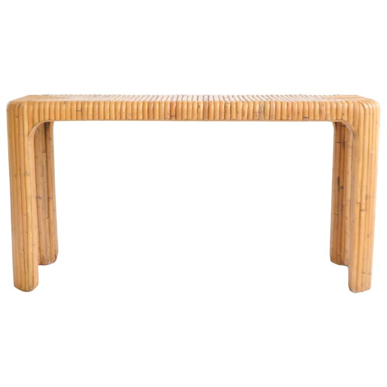Midcentury Bamboo Console Table At 1stdibs Midcentury Bamboo Console Table For