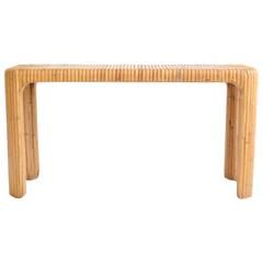 Midcentury Bamboo Console Table