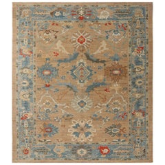 Afghanistan Sultanabad Area Rugs - Wolle Brown Design - 95788