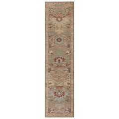 Afghanistan Sultanabad Läufer Teppich - Wolle Brown Design - 95829