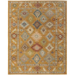 Sultanabad-Teppiche aus Afghanistan - Wolle in Orange mit Design - 95793