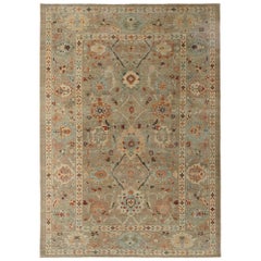 Tapis d'Afghanistan Sultanabad - Motif taupe en laine - 95795