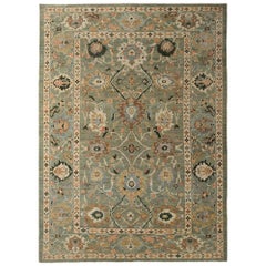 Sultanabad-Teppiche aus Afghanistan - Wolle in Grün mit grünem Design - 95797
