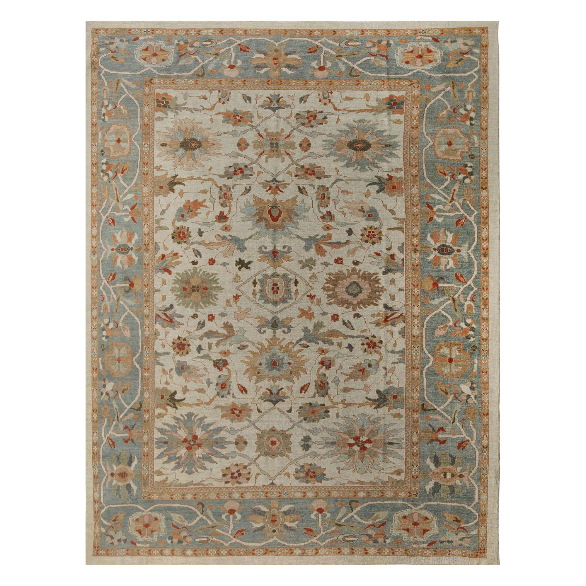 Afghanistan Sultanabad Over Size Teppich - Wolle Elfenbein Design - 95863