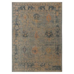 Tappeti Afghanistan Sultanabad Rugs - Lana Grigio Arancione Design - 95871