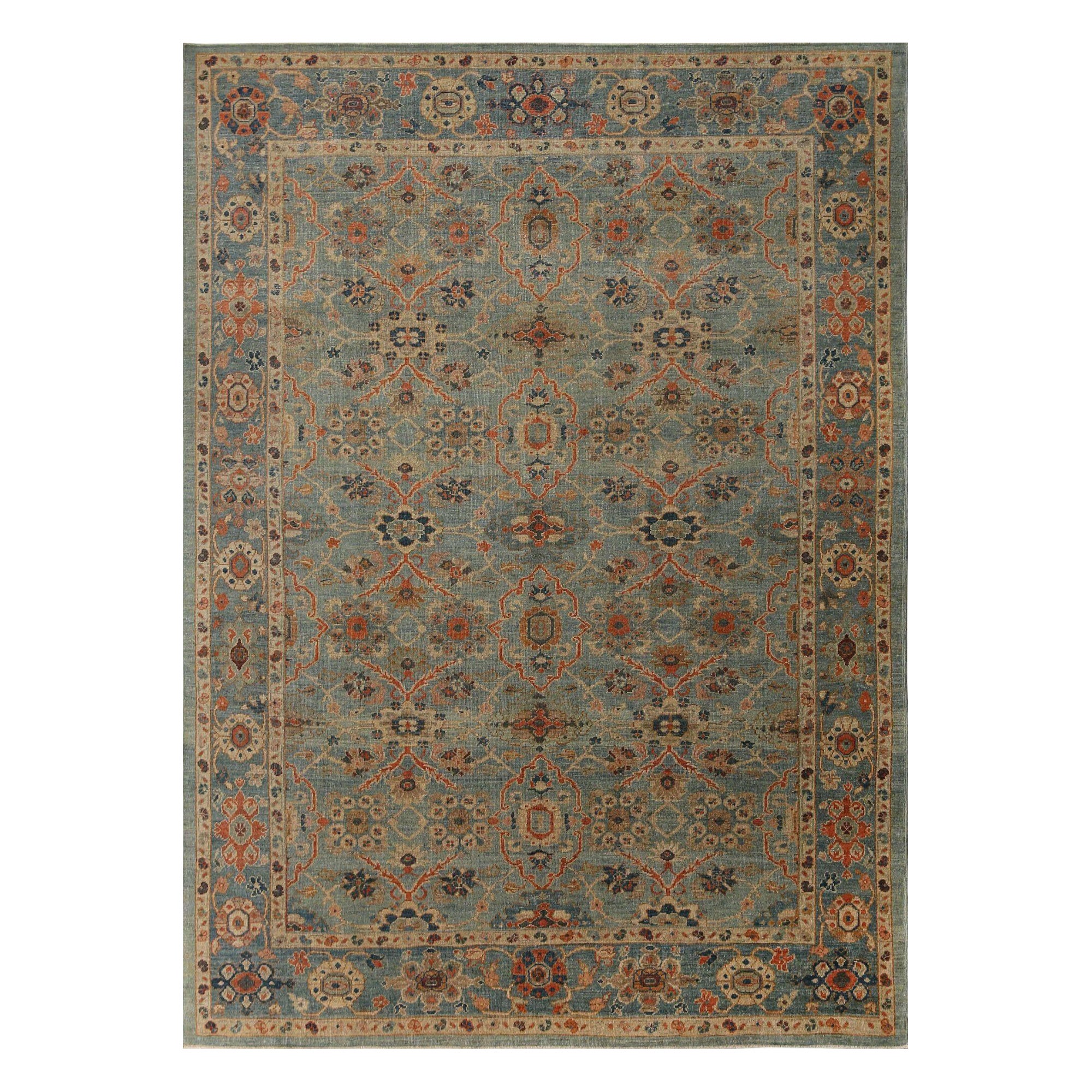 Tappeti per l'area Afghanistan Sultanabad Rugs - Disegno in lana blu - 95872