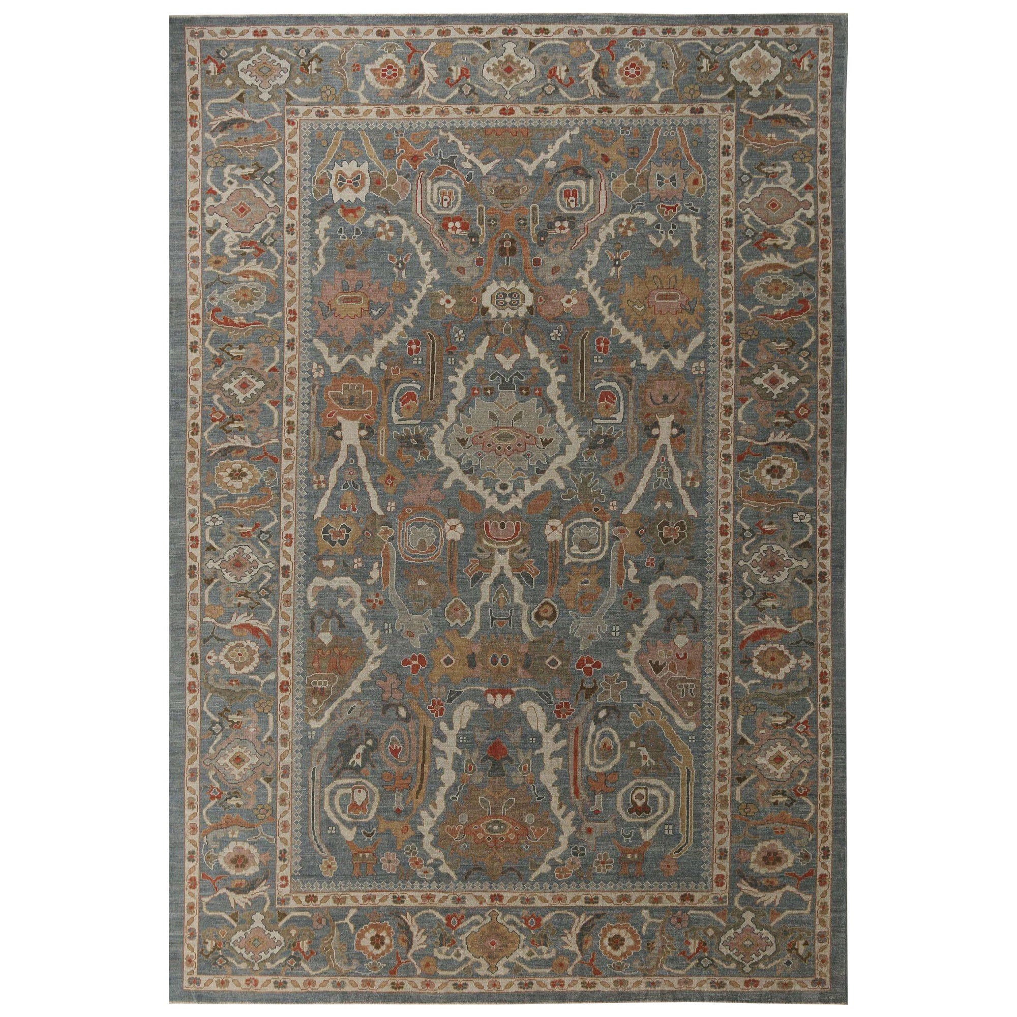 Sultanabad-Teppiche aus Afghanistan - Wolle in Grau mit Muster - 95873