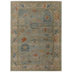 Tapis d'Afghanistan Sultanabad, motif bleu en laine - 95856
