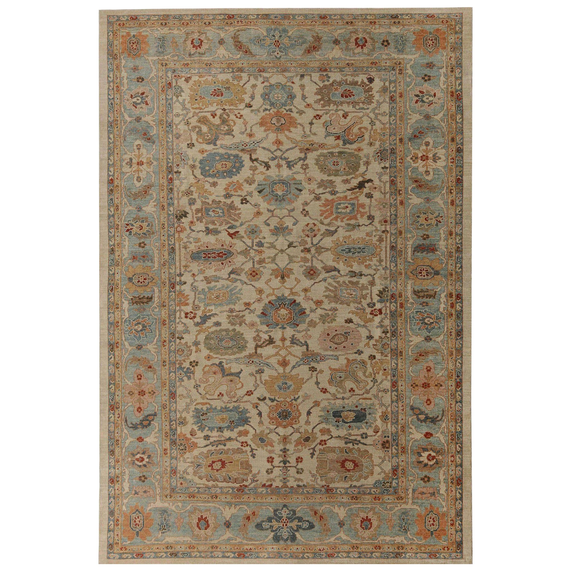 Afghanistan Sultanabad Area Rugs - Wolle Elfenbein Design - 95857