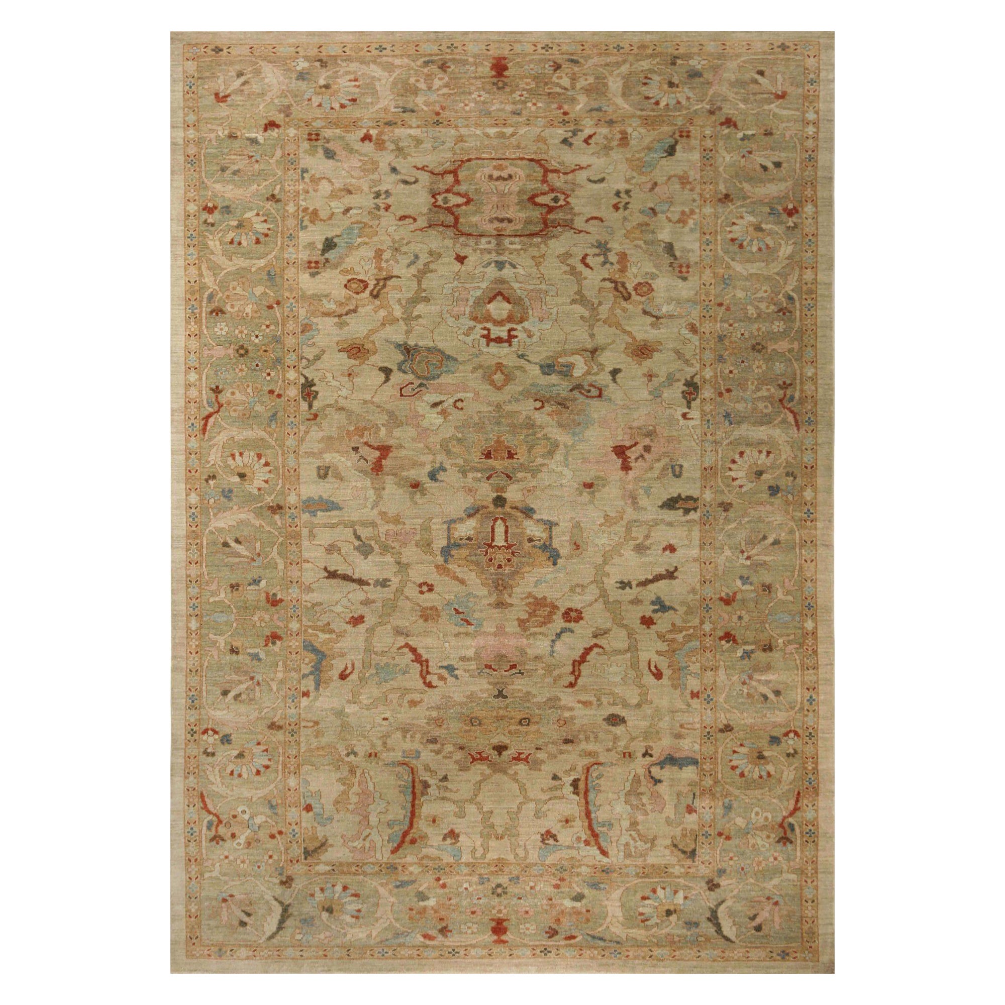 Afghanistan Sultanabad Area Rugs - Wolle Elfenbein Design - 95902
