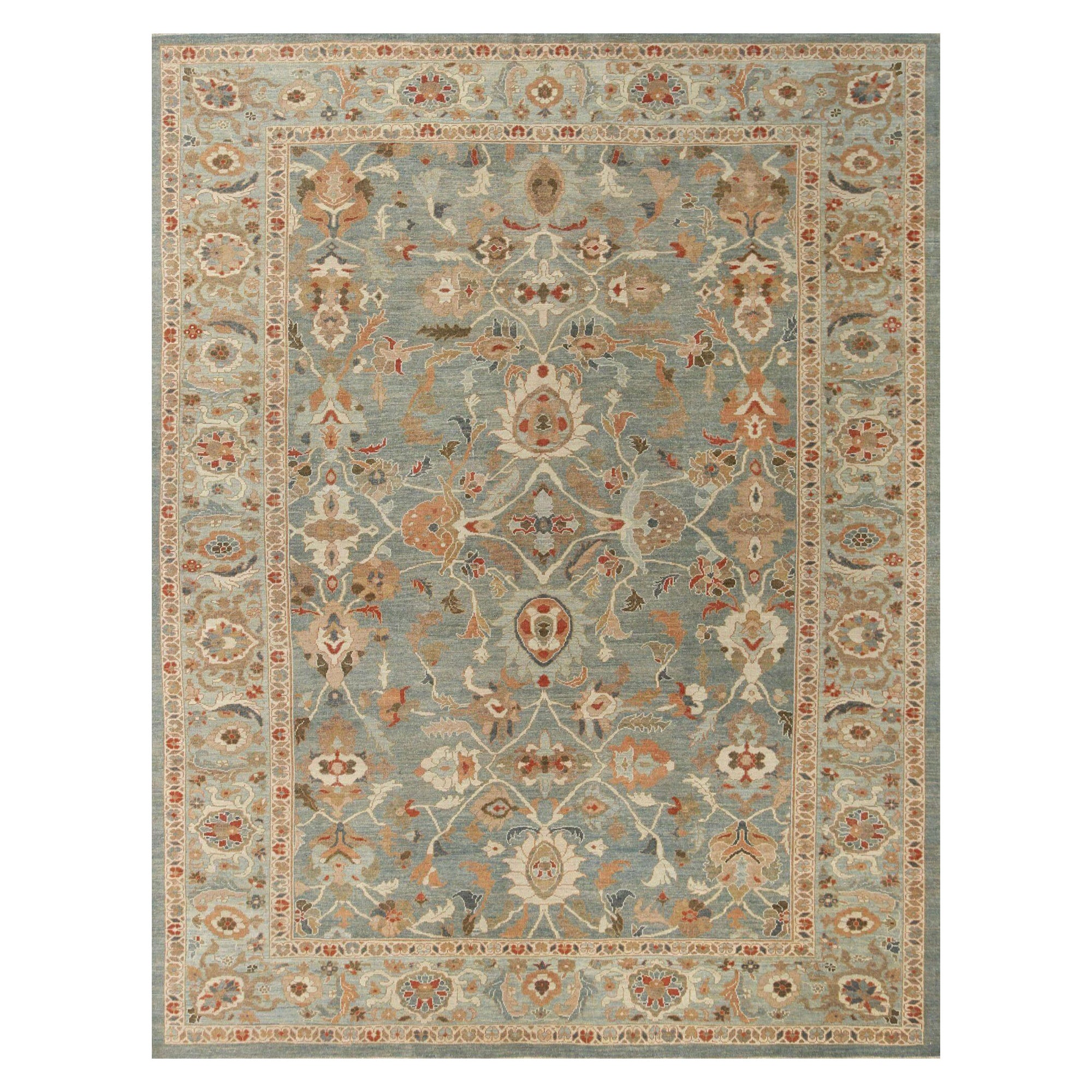 Sultanabad Over Size-Teppich aus Wolle in Übergröße aus Afghanistan in Blau - 95928