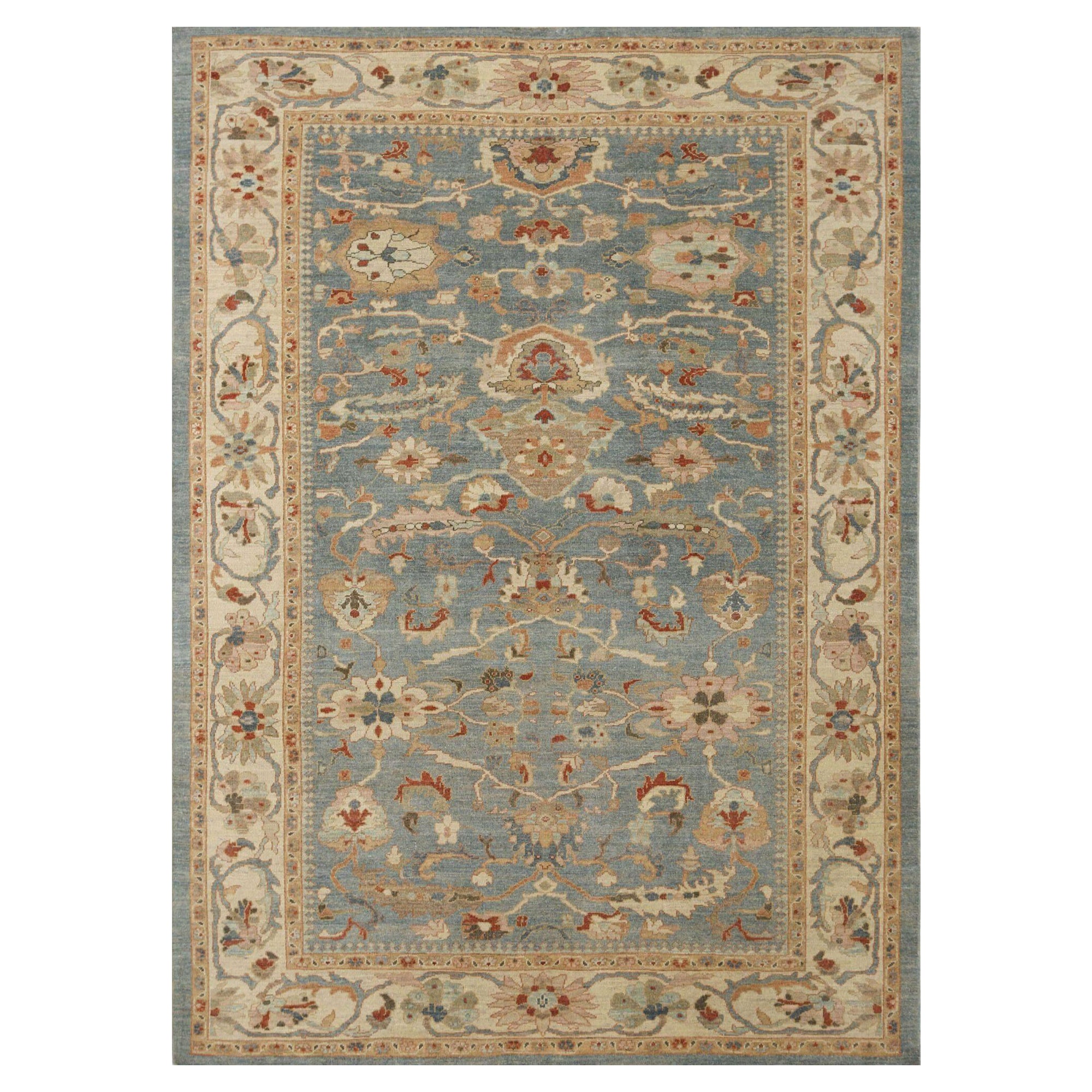Sultanabad-Teppiche aus Wolle in Blau und Grau in Afghanistan - 95879