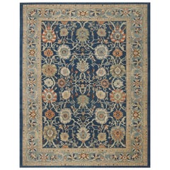 Afghanistan Sultanabad Over Size Rug - Wool Navy Blue Design - 95880