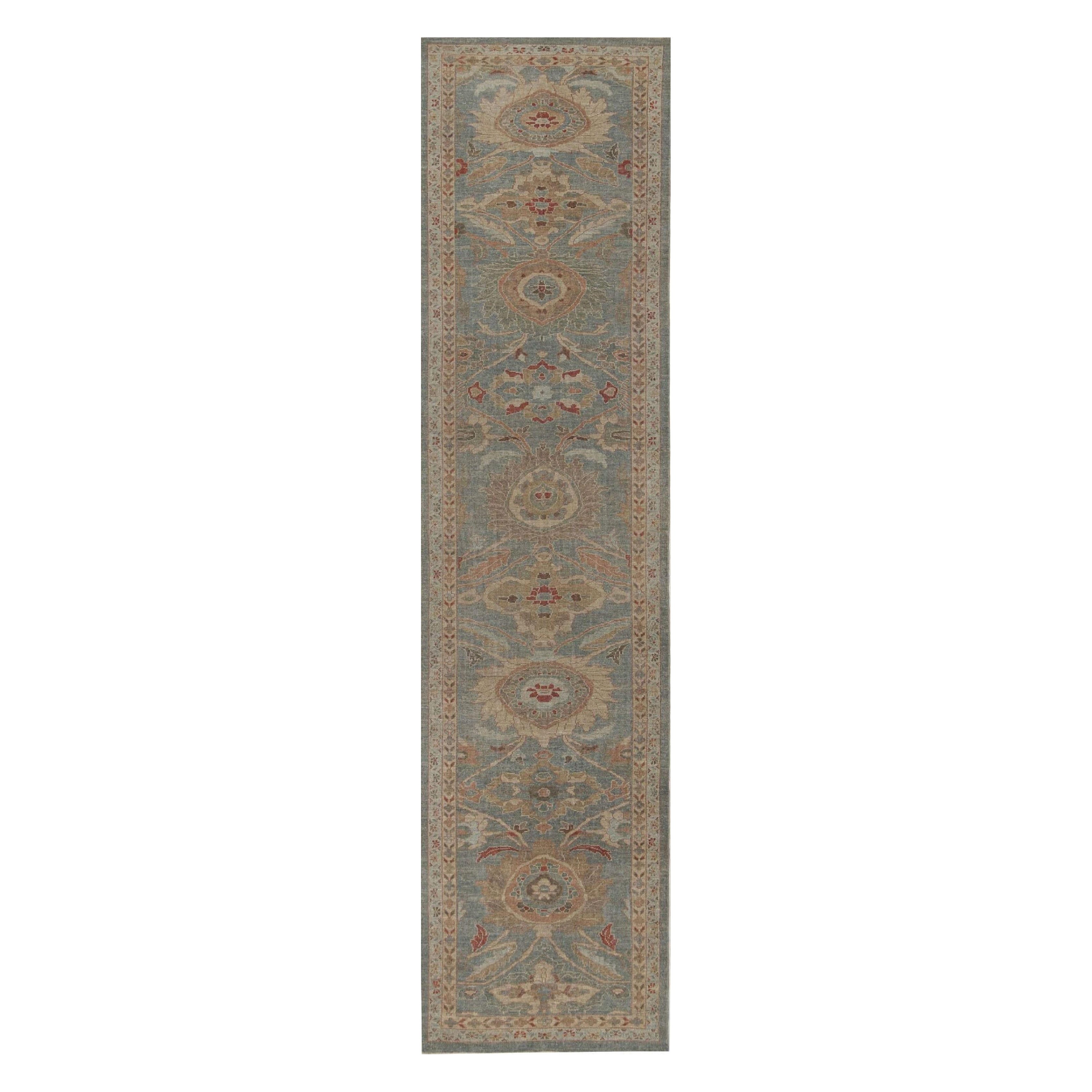Sultanabad-Läufer aus Afghanistan in Sultanabad - graues Wolldesign - 95990