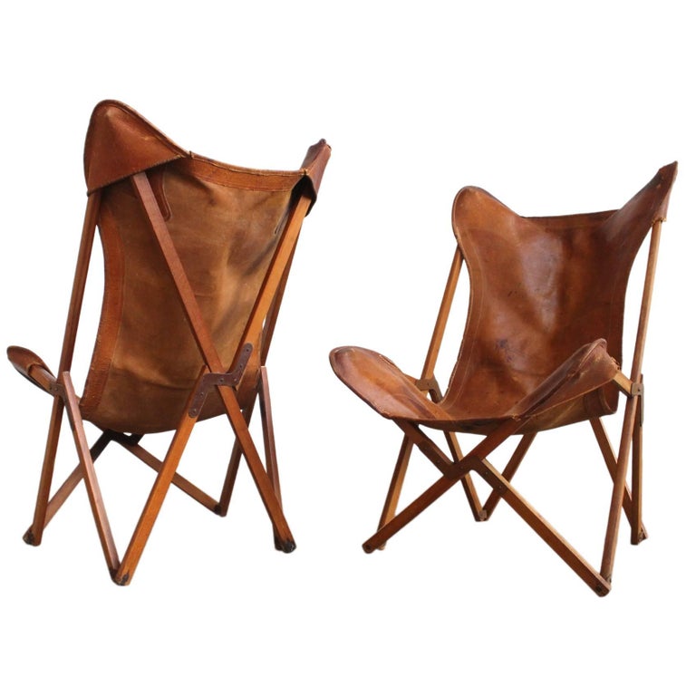 Very Rare Original 'Tripolina' Chairs by Joseph Fendy for Paolo Viganò, Signed For Sale