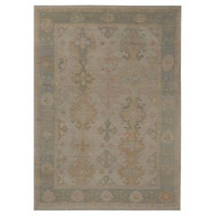 Tappeti Afghanistan Oushak - Design in lana e avorio - 96004