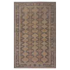 Tappeto Afghanistan Oushak Over Size - Lana Marrone Disegno Giallo - 96034