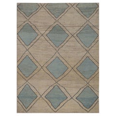Tappeti Afghanistan Oushak - Disegno in lana blu avorio - 96035