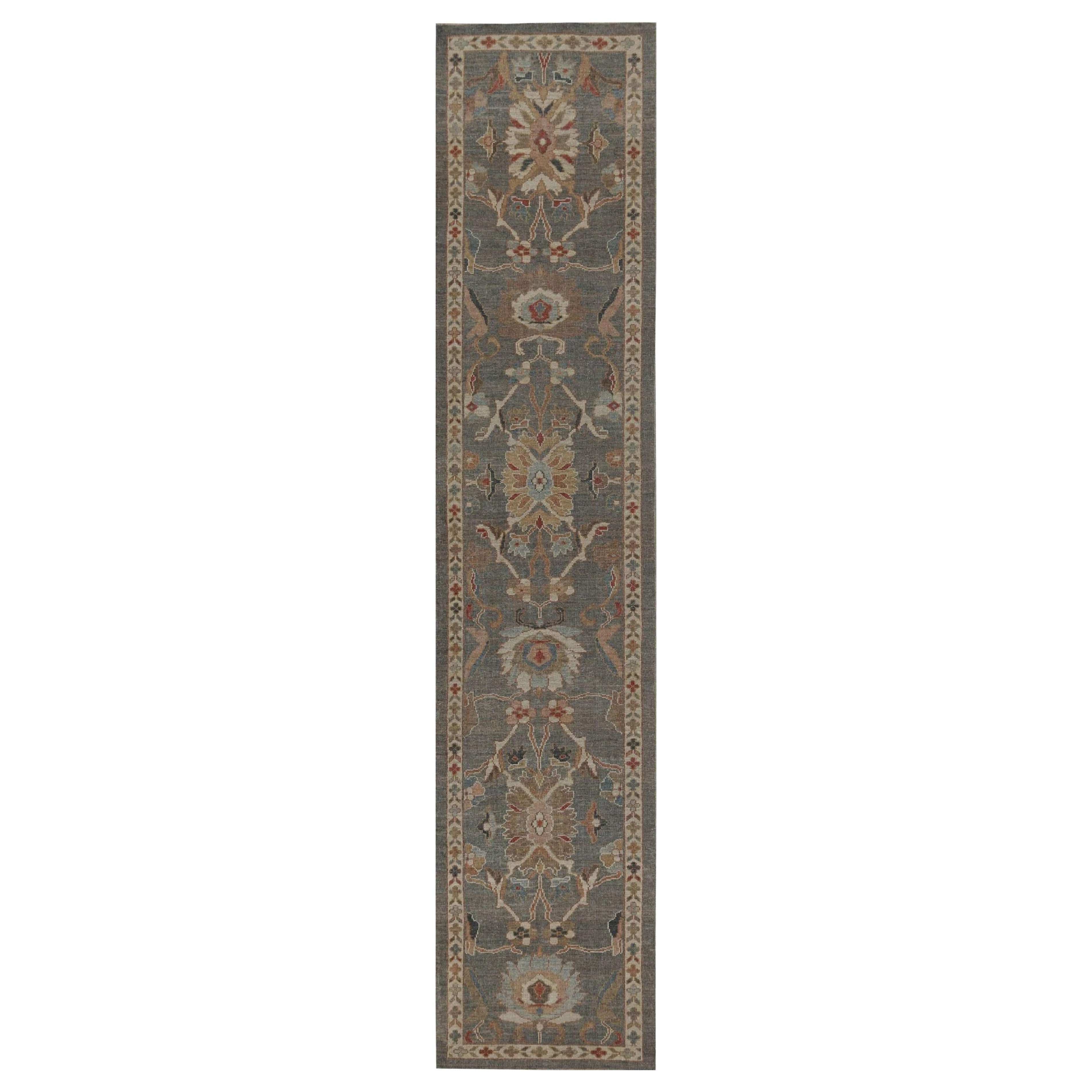 Afghanistan Sultanabad Läufer Teppich - Wolle Brown Design - 96015