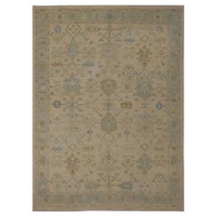 Tappeti Afghanistan Oushak - Lana Avorio Taupe Design - 96025