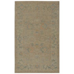 Oushak-Teppiche aus Afghanistan - Wolle in elfenbeinfarbenem Design - 96050