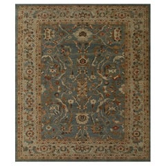 Tapis Sultanabad surdimensionné en laine grise - 96088