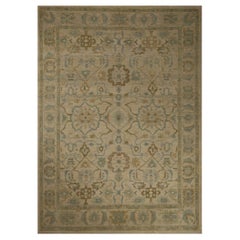 Oushak-Teppiche aus Afghanistan - Wolle in elfenbeinfarbenem Design - 96112