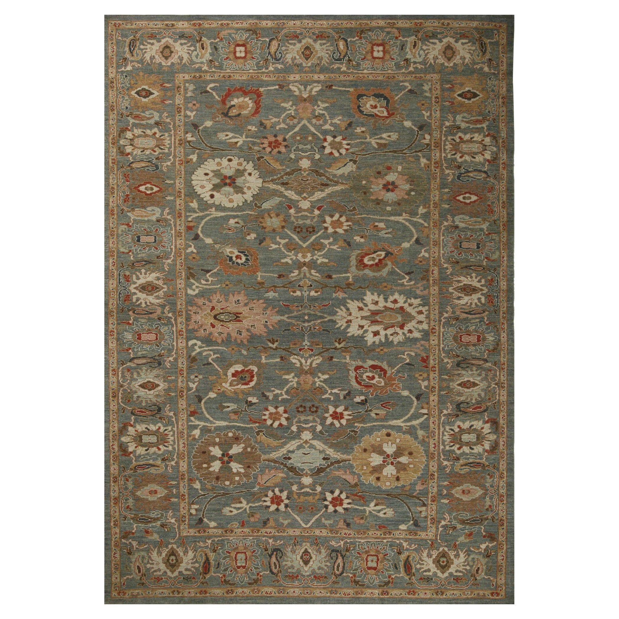 Sultanabad-Teppiche aus Afghanistan - Wolle in Grau mit Muster - 96116