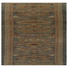 Tapis de course Sultanabad en laine grise - 96131