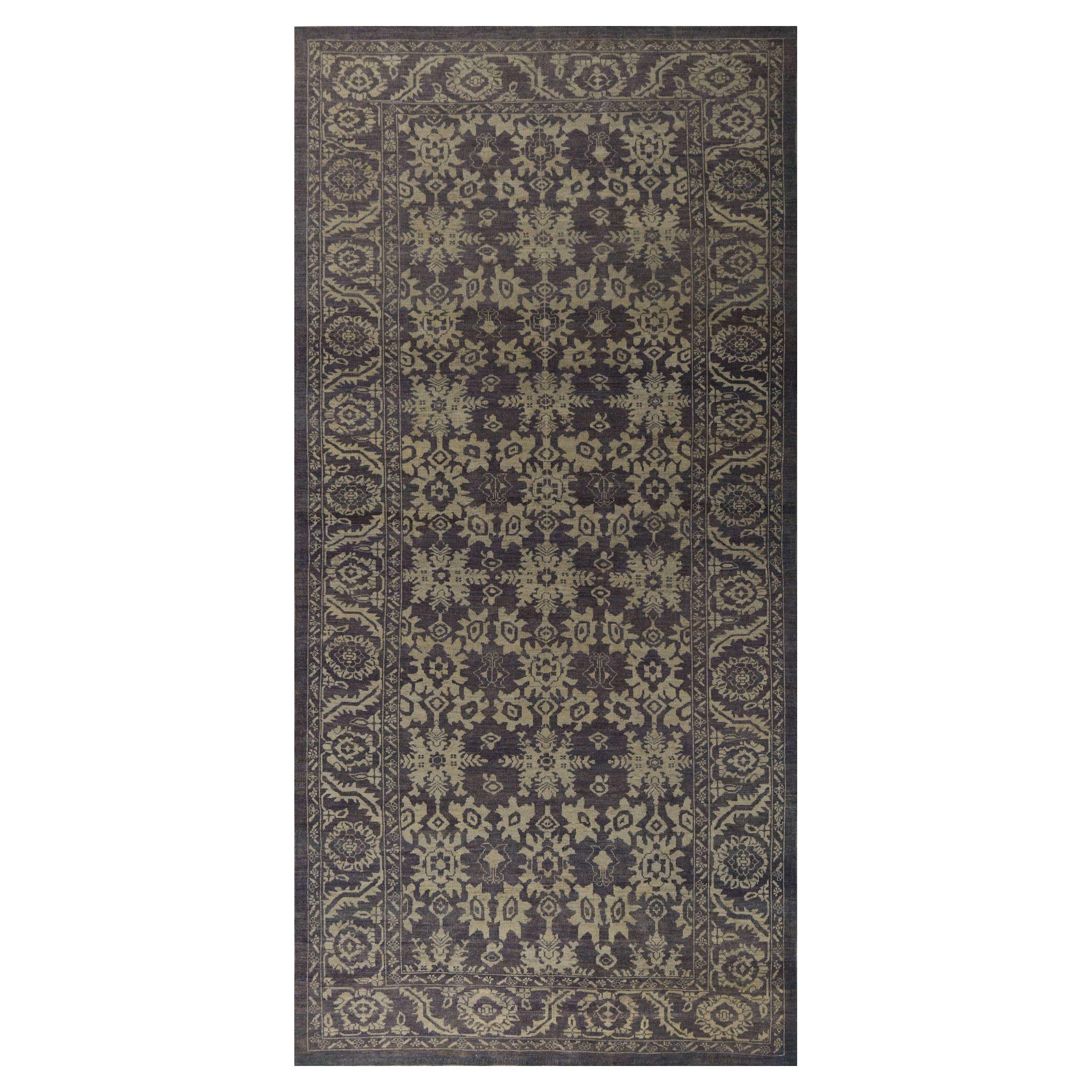 Afghanistan Sultanabad Area Rugs - Wool Ivory Purpel Design - 96135