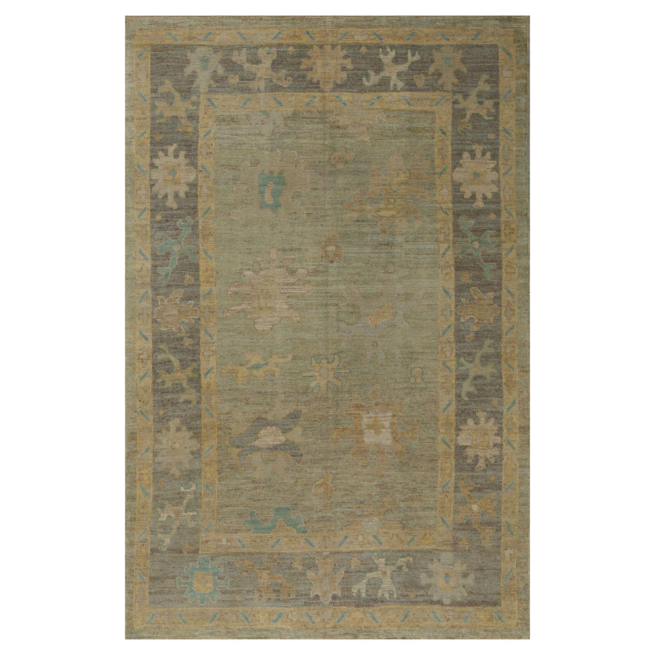 Tappeti Afghanistan Oushak - Lana Marrone Verde Avorio Giallo - 96139