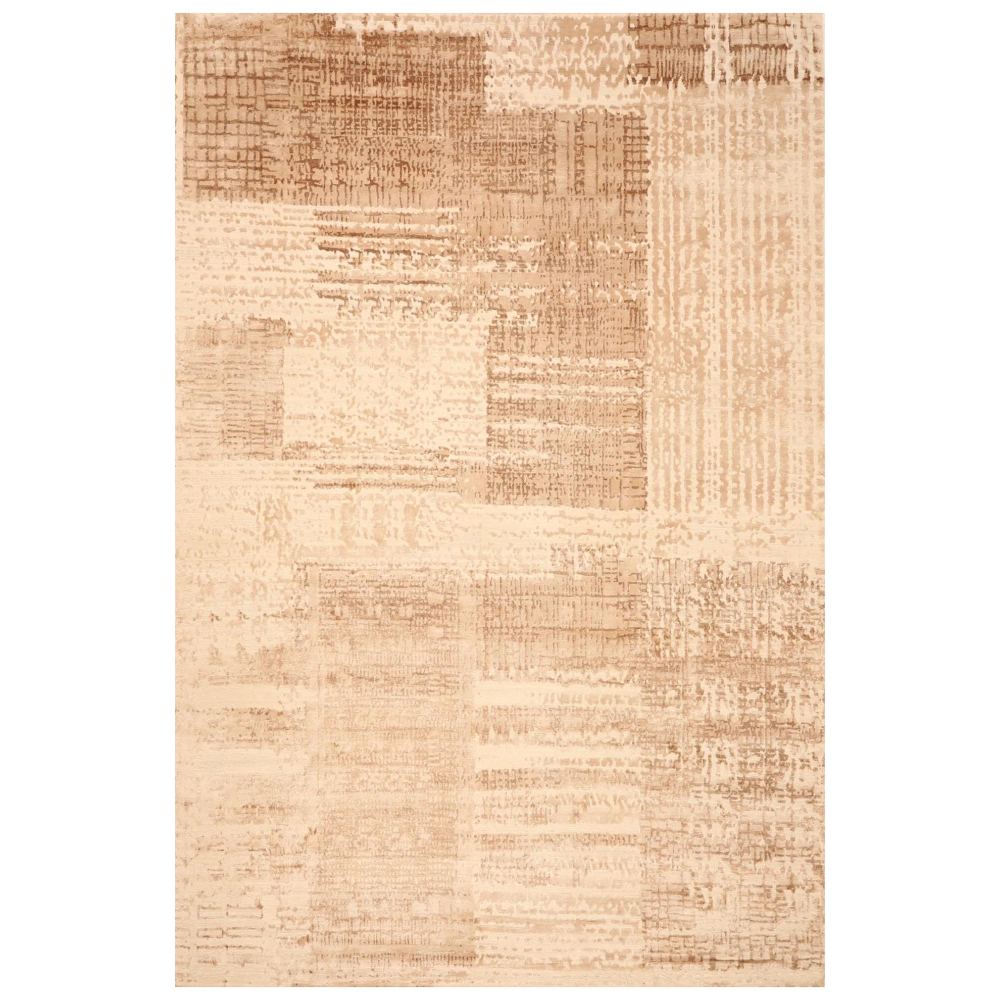 India India Over Size Rug - Wool Brown Taupe Design - 99652