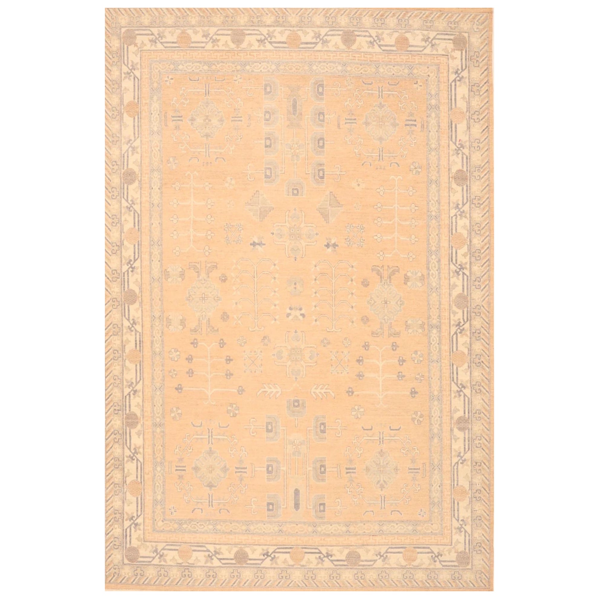 Tappeti Afghanistan Khotan - Lana Grigio Taupe Design - 99663